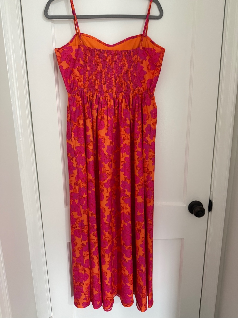 Runaway The Label Orange & Pink Floral Maxi Dress, Size Large - Picture 4 of 7
